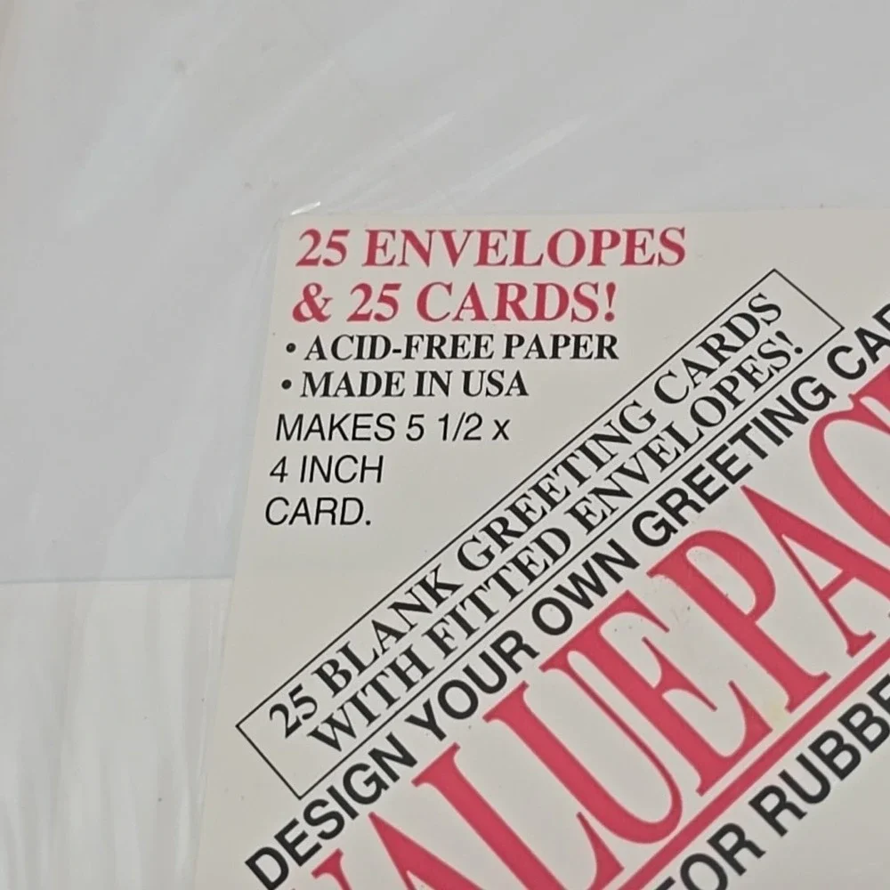 Halcraft‎ USA Valuepack 4 Packages Of 25 Envelopes & Cards White NEW Cardcraft